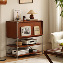 New Chinese Solid Wood Magazine Cabinet Locker Nordic Book Cabinet Living Room Show Cabinet Sofa Bottle Cabinet