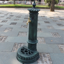Cast iron crafts retro vertical sink courtyard home floor-standing washbasin wash basin home decoration ornaments