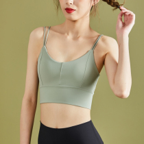 Tang Lion 2020 back gathered sports underwear womens quick-drying tight yoga suit sports vest fitness