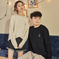 Snoopy joint name] Tang Lion 2021 spring new couple sweater mens and women pullover Joker inner jacket sweater