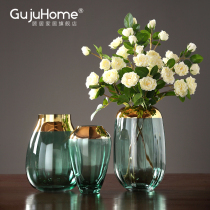 Simple modern light luxury glass vase transparent hydroponic vase Nordic living room table home decorations ornaments