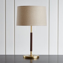  Nordic postmodern light luxury leather table lamp Personality creative designer Hotel bedroom bedside lamp American decorative lamp