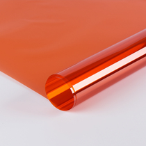 Orange orange glass curtain wall color change color color decorative film window sticker color cellophane transparent transparent transparent paper