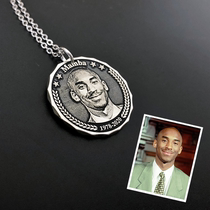 Sterling silver hand-carved photo silver cake pendant necklace Girlfriends birthday creative couple men and women friends commemorative gift