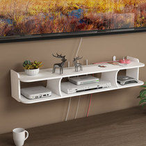 TV wall set-top box shelf Wall-mounted router storage box Wall-mounted wall decoration wall free punching