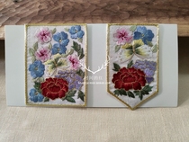 Su embroidery pure hand embroidery retro embroidery old embroidery piece flower stickers classical Chinese clothing design clothing accessories