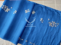 Su embroidery piece traditional hand embroidered silk embroidery fabric cheongsam Hanfu clothing material Chinese style design 2 6 rice Blue