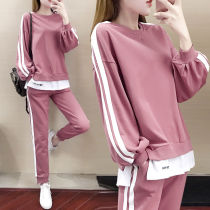 Pregnant women autumn Net red suit fashion Leisure out spring and autumn sports two-piece pregnant womens sweater tide