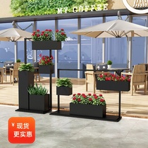 Outdoor flower box flower bed flower bed sales department gardening courtyard outdoor greening outside fence flower frame planting box customization