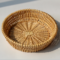 Rattan steamed buns basket willow bread buns household kitchen desktop toys woven storage basket egg fruit plate