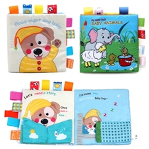 Baby cloth book Baby cant tear up early education puzzle Enlightenment label toy can bite 01-year-old English cloth book