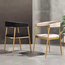 Stool Net red modern simple creative leisure negotiation back chair Nordic home desk chair iron dining chair light luxury