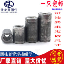 Iron colour cylindrical nut screw link lengthened nut welded round nut sleeve nut M4-M18