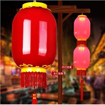 Acrylic LED lantern outdoor waterproof long wax gourd plastic hotel decoration advertising lighting landscape with string lights
