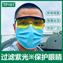 UV protection glasses UV disinfection lamp filtering purple light curing fluorescence detection for industrial yellow polarized night vision