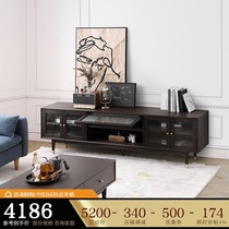 Ashley beautiful Nordic light luxury solid wood TV cabinet coffee table combination living room small house lockers lockers