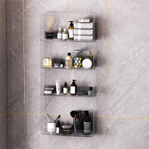 Acrylic shelf toilet wash table storage rack bathroom wall multi-layer cosmetic wall rack non-punching
