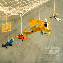 ins Creative aircraft ceiling decoration Childrens room wall hanging bar milk tea shop restaurant wall hanging accessories