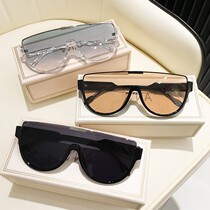 Japanese GP Pilot half-frame sunglasses male and female transparent trendy personality Semicircle Glasses Couple Sunglasses