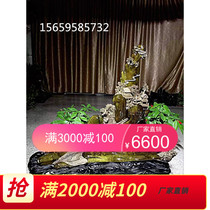 Ebony Jinsi Nan Alpine mountain flowing water wood carving root carving gloomy Ebony ornaments Buddha flower and bird landscape carving crafts