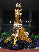 Jinsi Nan Lotus Guanyin ornaments free Guanyin Buddha statue crafts Hainan Guanyin wood carving exquisite carving Buddha statue