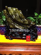 Cliff gloom ebony wood ebony Golden Nana Wood root carving ornaments landscape flowers and birds home office decoration crafts products