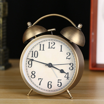  European-style retro alarm clock table mute creative primary and secondary school students with lazy bedside mechanical super loud sound ringing clock