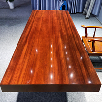 Okan big board solid wood tea table Log mahogany tea table Tea board boss office dining table desk surface whole wood table