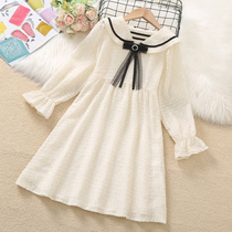 Girls dress for dress spring 2022 autumn 2022 new navy collar college Wind little girl princess dress spring dress child dress