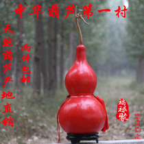 Natural wild gourd Red Town evil spray red paint home feng shui resolve door to door pendant 10-40cm