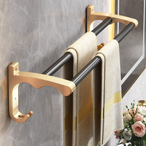 Light luxury bathroom hanging towel rack free toilet towel bar single pole double pole towel rack toilet
