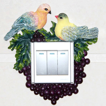 Switch Sticker Nordic Resin Wall Stick Solid Light Switch Protective Sheath European Style Modern Minimalist Home Decoration Switch Sleeve