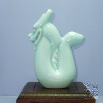 Celadon twelve Zodiac dragon sculpture porcelain Jingdezhen ceramic birthday gift tea pet celadon dragon decorative ornaments
