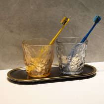 Glass mouthwash Cup household light luxury ins Wind family set brush Cup couple toothbrush wash tooth cylinder