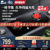 Red Day 308BP infrared embedded household energy-saving Liquefied Gas Natural Gas Gas Gas double stove hot stove stove
