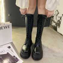 Locomotive boots 2021 autumn and winter long boots thick bottom Martin boots woman however knee-length drum knight boots high cylinder calf boots
