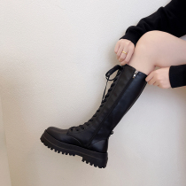 However knee-length boots female autumn winter 2021 new rider high cylinder Martin boots with small sub-thick underfloor locomotive boots