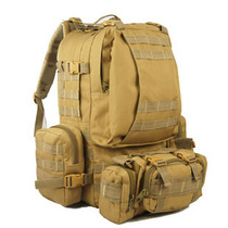 Large capacity outdoor shoulder travel backpack mountaineering bag tactical shoulder combination backpack 50L