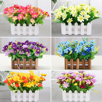 Fence Fake Flower Emulation Floral Silk Flower Plastic Inserts Floral Bouquet Living-room Home Room Adornment Pendulum