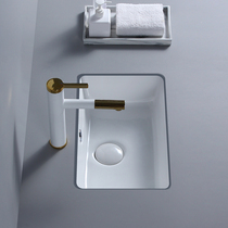 Under the counter basin minimum size balcony wash basin small mini small ceramic washbasin embedded width 25cm