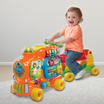 Vtech four-in-one puzzle train childrens tread driving toy 1-3 years old baby sliding walker trolley