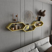 Nordic shelf wall punch-free living room Bedroom dining room TV background wall hanging wall wrought iron wall hanging decoration