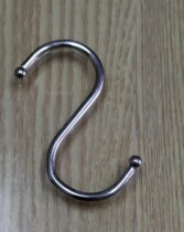 Stainless steel S-shaped adhesive hook multifunctional adhesive hook S-hook kitchen bathroom multi-use S-shaped hook metal s-hook exhibition adhesive hook