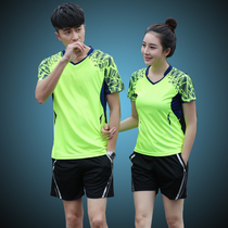 Badminton suit suit mens and womens short sleeve jacket quick-drying breathable table tennis training suit custom sportswear printing