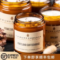 Tin Wicks Candle Scented Candle Soy Wax Portland Cafe indoor calming sleep fragrance