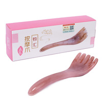Beeswax resin massage comb Face head massage claw Body meridian Three prongs Five prongs Foot massage Acupressure spoon pull tendon stick