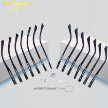 Tungsten carbon plastic steel TR90 eyeglass legs Eyeglass legs A pair of black single teeth 1 2 series Eyeglass accessories Data full