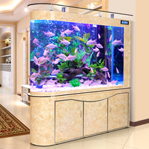 Bullet fish tank Aquarium Living room Ecological glass Household large medium and small entrance floor-to-ceiling screen free water change