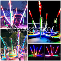 Plaza new electric luminous four-person bungee jumping outdoor park stalls children inflatable flying trampoline amusement equipment