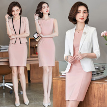 Business suit Female summer lecturer Beauty salon work clothes Dress small suit formal jewelry shop tooling spring and autumn